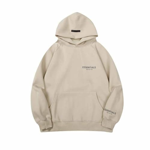 YANGSMEN High Street Chest Letter Print Hoodie Trend Uomo E Donna Sciolto Felpa con Cappuccio Semplice A Tinta Unita Casual Hoodie-Color-2||S