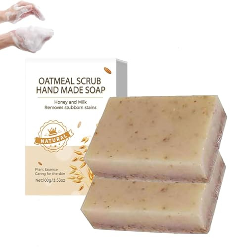 Soap Nolvia, saponi naturali per una pelle migliore, barra di sapone organica, barra idratante per la pelle secca e sensibile, ammorbidisci la pelle per il viso e il corpo (2Pcs)