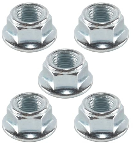 Hoite 5 tuercas de brida autoblocantes M12 x 1,25 para maquinaria, equipo, montaje industrial, fijación mecánica.