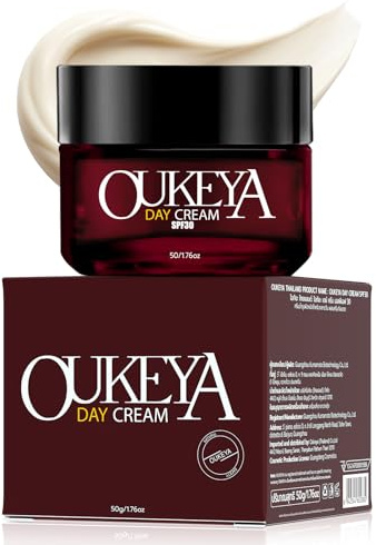 OUKEYA Niacinamide Gesichtscreme LSF 30, Aufhellende Tagescreme Gesicht, Feuchtigkeitsspendende & Reparierende Moisturizer Face mit Vitamin C, Sheabutter & Hyaluronsäure, 50g
