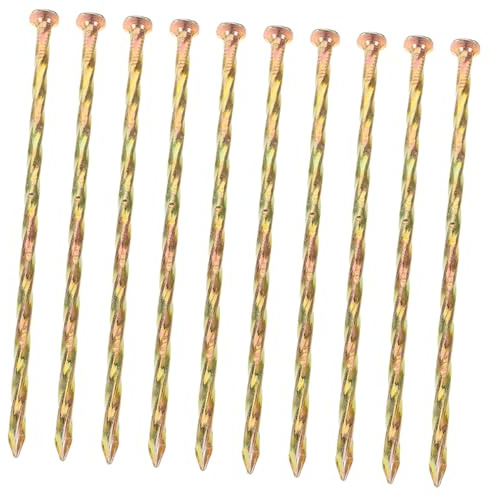 FUTUREORYY Piquets Métalliques en Spirale pour Gazon Artificiel Et Bordure De Jardin, 5 Pouces, Acier Au Carbone Résistant, Lot de 10 Pièces, Fixation Stable pour Pelouse Et Aménagement Extérieur