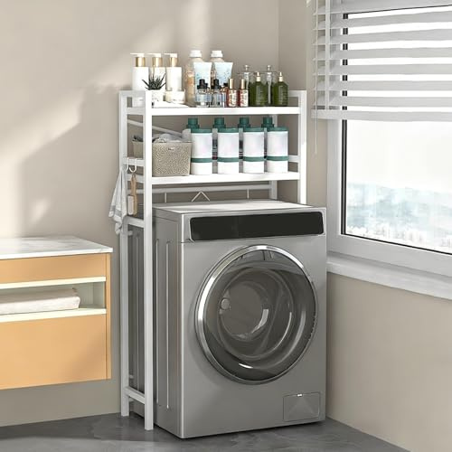 TapferBahn Estanteria para Lavadora,Mueble sobre Lavadora,EstanteríA Independiente para Lavadora,Estante De Almacenamiento para Lavadora Y Secadora,Resistente,Ajustables,para LavanderíA