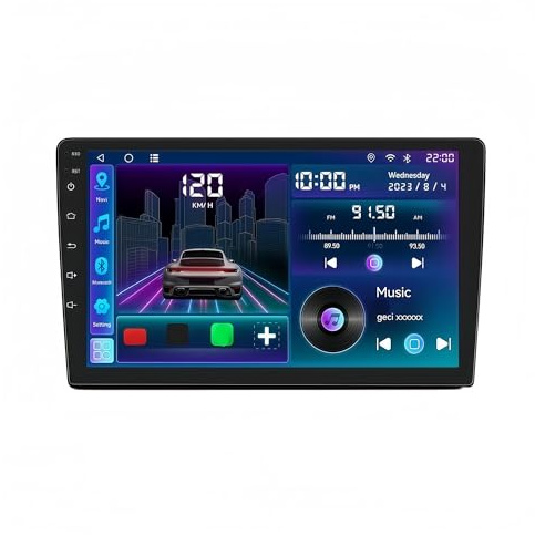 système de Navigation Automobile Écran de Navigation stéréo 9 Pouces avec Android CarPlay, Radio et Lecteur DVD