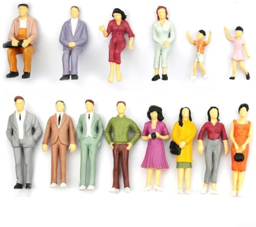 Mixed Pack of 25 Realistic Painted Model Figures for Train Layouts Enhance Your Designs