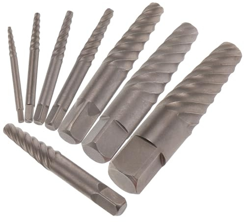 Zerodeko Set Estrattori Viti Spanate e Bulloni Danneggiati Kit Rimozione Bulloni di Varie Dimensioni Utensile Compatto per Riparazioni Fai da Te e Uso Domestico