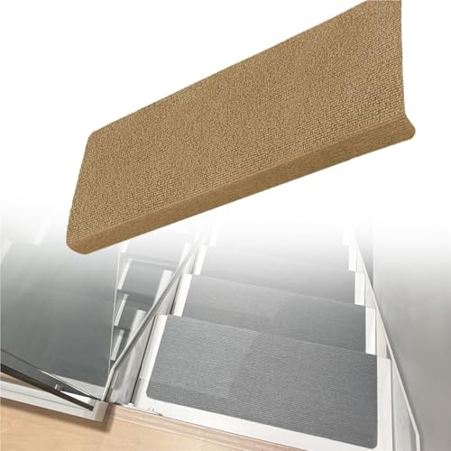 Genérico Stair treads Alfombra Bullnose Peldaños De Escalera Antideslizantes, 22 24 Cm Cubiertas De Pisadas De Escalera Bullnose Extra Anchas, Corredor De(B-16 pcs,L W 24cm x 70cm)