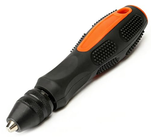 Grasslandy 1 Piezas Taladro Manual Mini Taladro Manualidades Convient Aux Forets de 0.5 à 0.8 Mm.Conception Ergonomique,Prise en Main Aisée,Antidérapant,Compact,Facile à Ranger,Haute Précision.