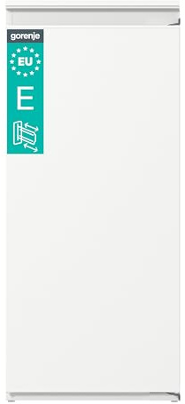 Gorenje RI512E41 Einbau-Tischkühlschrank, 122cm Nische, Schlepptürscharnier, 197 L, Inverter Kompressor, CrispZone, Türalarm, LED Beleuchtung, BxHxT: 54 × 122,1 × 54,5 cm, Weiß