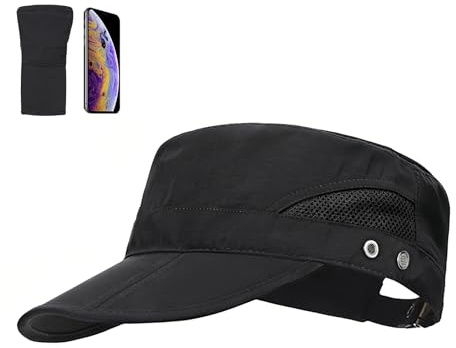 AYPOW Cappello Militare Leggeri Pieghevoli Asciugatura Rapida, Cappelli da Esercito Classico Vintage Tesa Piatta Uomo Donna, Cappellino Regolabile Traspiranti Morbidi Berretto con Visiera Baseball Cap