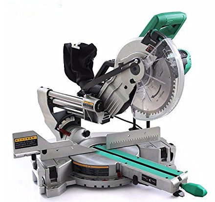 GOWE Scie à onglet à bois coulissante 254 mm 1800 W Scie circulaire électrique avec ligne de coupe au laser