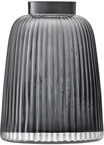 LSA Pleat Vase H26cm Grau