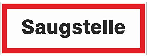 1 x Saugstelle Schild Brandschutz Hinweisschild Brandschutz Feuerwehr 220 x 80 mm