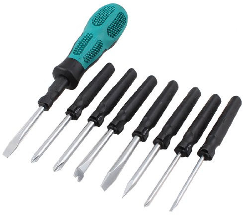 Aexit Petrol grün schwarz Griff 8 Stück Schlitz Phillips Puller Ahle Bits Schraubendreher Set (237e467bbbd1ae22f7adc3419c2ed6d7)