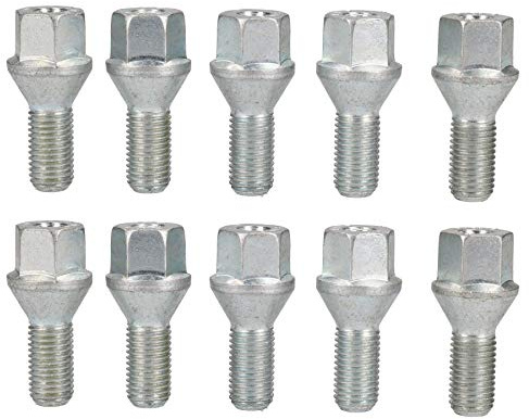 M12 x 1,5 Ersatz Radschrauben Kegel für Anhänger Hub 10er-Pack
