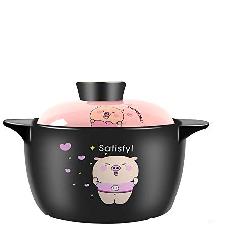 LTLWSH Cocotte Redonda con Tapa Resistencia Altas Temperaturas Cazuela Conducción de Calor Uniforme Sartén Antiadherente Fácil de Limpiar,Rosado,4.5L