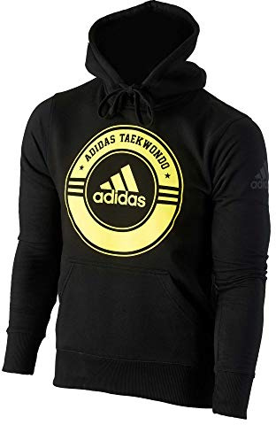 adidas Community line Hoody Taekwondo Circle Black/Yellow, adiCSH05T (L)