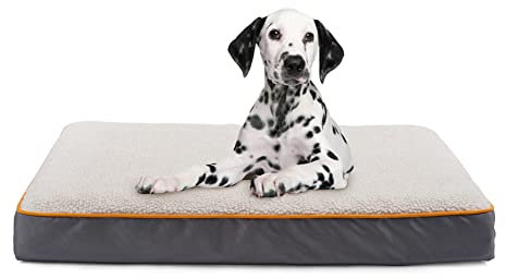 Memory Foam Hundebett Große Hundekissen Hundematratze Orthopädisches Tierbett für Mittlere und Grosse Hunde- Gepolstert Hunde Matte Waschbar Hundesofa mit Abnehmbarer Bezug