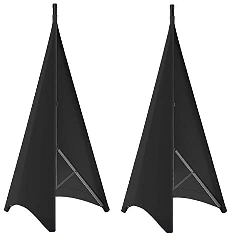 Beada Universal Dj Light Altavoz Soporte Falda Trípode Scrim Cubierta material de poliéster elástico, 2 piezas