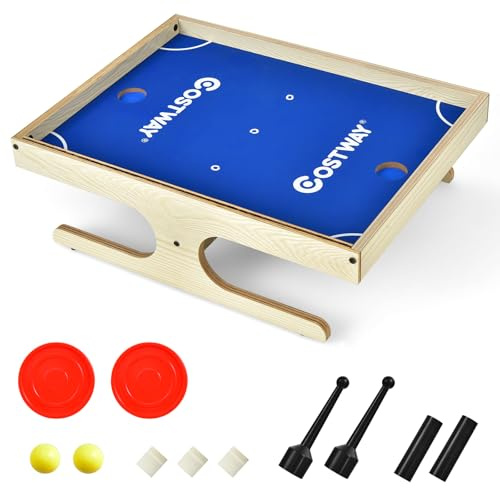 COSTWAY Mini Calcio Balilla da Tavolo, per Adulti e Bambini
