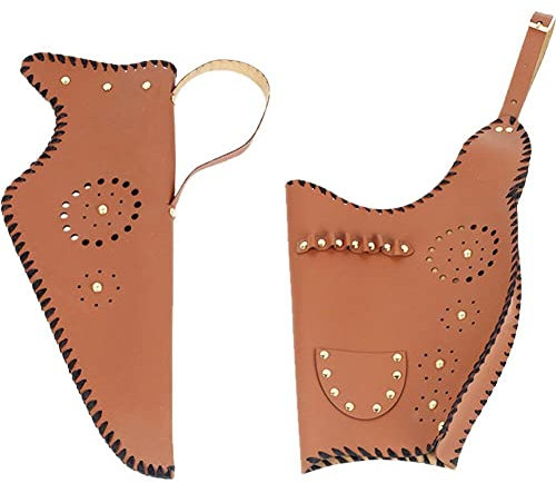 Vepoty Traditionelle Recurve-Bogentasche, 2 Stück, PU-Leder, Bogenschießen-Bogenetui, Verstellbarer Köcherhalter für Schießübungen