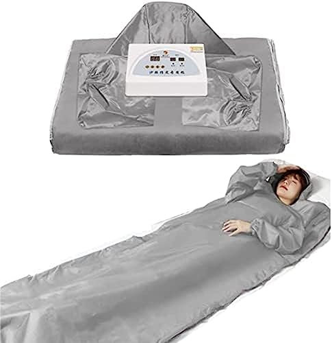 Manta De Sauna Detox Infrarrojo Lejano, Sauna Portátil De Bajo EMF para Relajarse Y Desintoxicar Su Cuerpo Y Mente, Body Shaper Detox Therapy Anti Aging Beauty Machine, Silver,Pleasant63