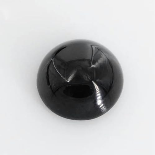Gemme sintetiche in vetro sfuso a fondo piatto, taglio cabochon, di forma rotonda, colore nero, per gioielli di dimensioni 8 mm, 8 mm, 100 pezzi