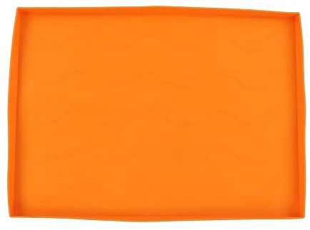Otufan Tapis De Barbecue, Tapis De Cuisson en Silicone Résistant à la Rouille, Feuille De Protection De Four en Silicone De Qualité Alimentaire pour Surface De Cuisson du Gril(Petite Orange)