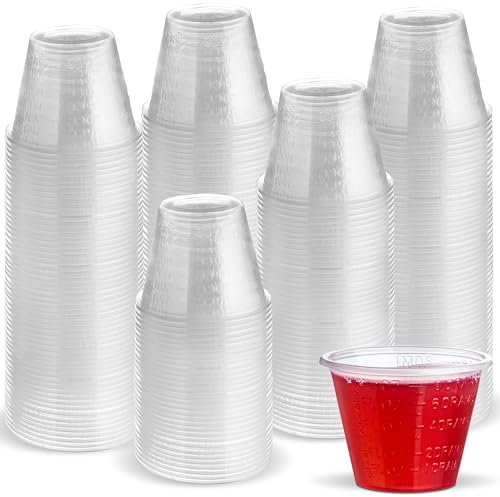 Medicine Cups Plastic Disposable - (200 Count) - [1oz | 30ml | 30cc] - Non Sterile Bulk Pack, Medicine Measuring Cup for Liquid Medicine, Epoxy, & Pills