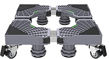 Adjustable Washing Machine Base Washing Machine Stand Base Multi-Functional Movable Adjustable Roller Base 4/8 Legs 4 Wheels Washing Machine Stand Length/Width 45-66cm Tumble Dryer