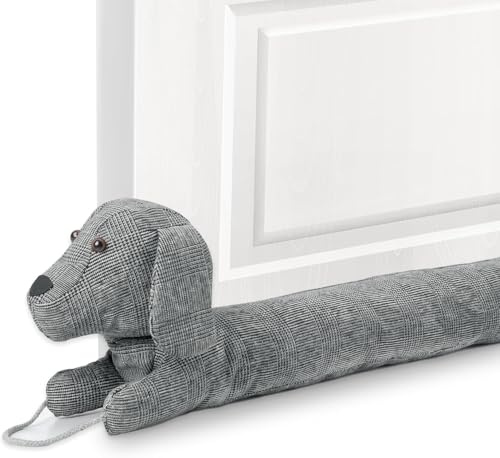 SUPERFA 97cm Heavy Door Draft Excluder Cushion, Weighted Dog Draft Excluder for Doors Cushion, Door Draft Stopper for Bottom Seal