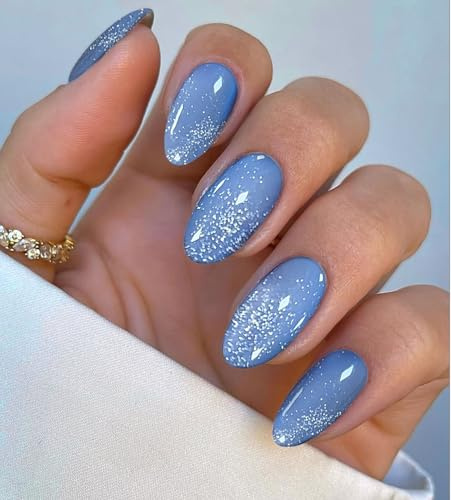 JMEOWIO Nagelfolie Blaues Katzenauge Gel Nail Nagelfolien Selbstklebend Nail Sticker Uv Härtend Dekoration Nageldesign Zubehör