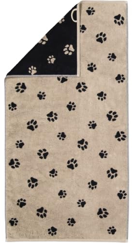 Cawö Handtücher WE Love Dogs Paws 6247 Schwarz-Beige - 93