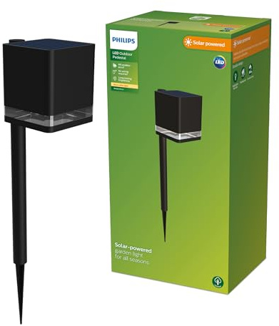 Philips Virona solcellslampa för utomhusbruk, 2700 K, 200 lm, svart