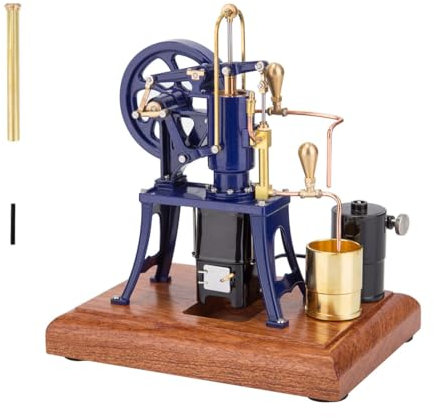 WANENGEDIY Stirlingmotor Modell eines Heißluftpumpmotors im Maßstab 1/12 Wassergekühlter Stirlingmotor mit externer Verbrennung Mechanischer Motor Physik Spielzeug für Motor-Modell-Enthusiasten