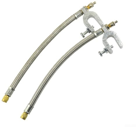 Doppelventil-Verlängerungen, 25,4 cm, für geflochtene Edelstahl-Ventilverlängerung für Auto, Wohnmobil, LKW, Anhänger, Reifenventil-Verlängerungsadapter (2 Stück)