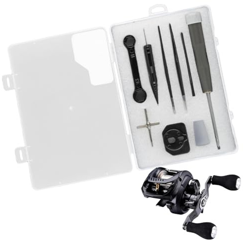 Angelrollen-Wartungsset, Reparaturwerkzeug für Angelrollen, praktisches Reinigungsset für Angelrollen, 10-teiliges Rollen-Reparatur-Set