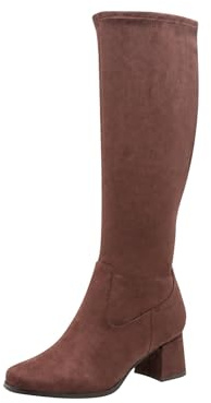 Tamaris Comfort Long Boot Heel, knähöga stövlar dam, brun, 37 EU, Brun, 37 EU