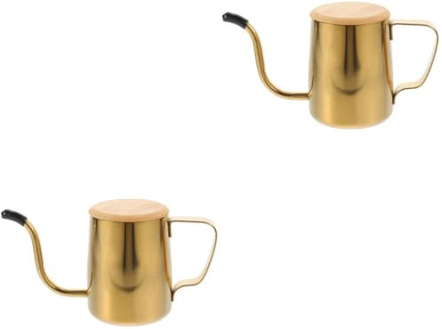 Ciieeo 2St Kaffeekanne aus Edelstahl drücken einstellbar Verstellbarer Handtuchhalter Kompost Haube Kaffee Wasserkocher Herdplatte Schwanenhalskessel Camping-Kaffeekanne Rostfreier Stahl