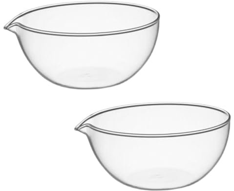 MOTHNUR 2pcs Mini Prep Bowl Glass Salad Bowl Vegetable for Baking Kitchen Food Serving Tableware for Restaurant Home Use