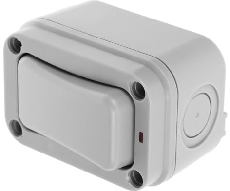 Operitacx Interruttore Della Luce Per Esterni Pulsante Da Parete Resistente Alle Intemperie Interruttore Elettrico Copertura Per Tastiera Esterna Per Montaggio in Superficie e Uso All Aperto