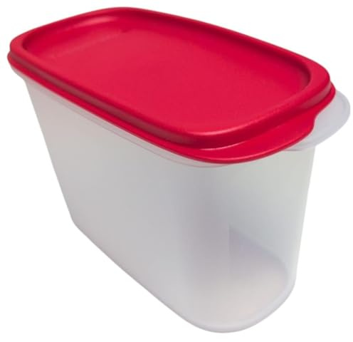 Tupperware Eidgenosse Oval Eidgenossen Rund Kompaktbehälter Vorrat Modular Kühlschrank System Eidgenosse 1,1 Liter rot transparent 1100ml Mehl Zucker Nudeln