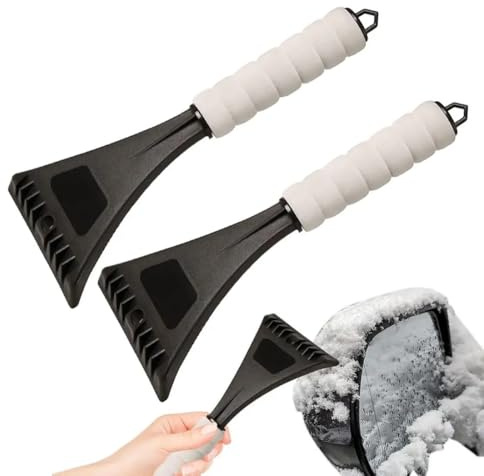 ZORVYN 2-teiliger Winter-Auto-Windschutzscheiben-Eiskratzer, Auto-Schneeschaufel, Schneeräumgerät, Autozubehör, für Windschutzscheibe und Heckscheibe