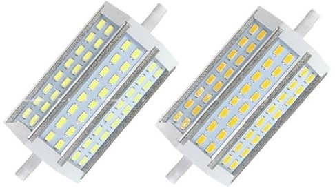 YSJX Lights, Pack of 10, LED R7S Corn Lamp 12W/7W 5730SMD 118mm/78mm AC85-265V Project Lamp Light Source, Household Bulbs(Warm White,118mm 12w)