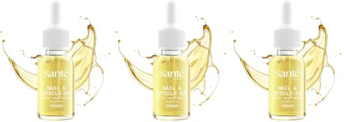 Sante Naturkosmetik Nail & Cuticle Oil, Nagelpflegeöl, Pflege für Nägel & Nagelhaut, Mit Bio-Ölen & Vitamin E, Vegan, 15 ml (Packung mit 3)