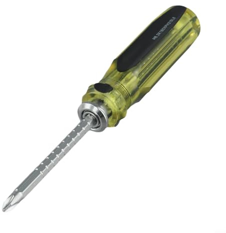 Destornillador de cruz ranurado de doble uso con mango extraíble, acero al cromo vanadio, cabeza magnética fuerte, juego de 4 piezas para electrodomésticos (H6,3 x 180 mm, PH2 SL6)