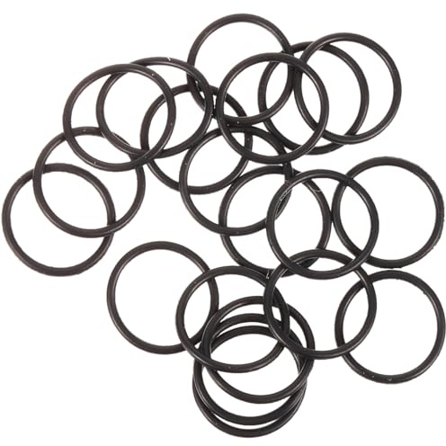 Baluue Anneaux pour Trompette en Caoutchouc Noir, 20 Pièces, Accessoires Légers et Fiables pour Pièces de Rechange D'instruments à Vent