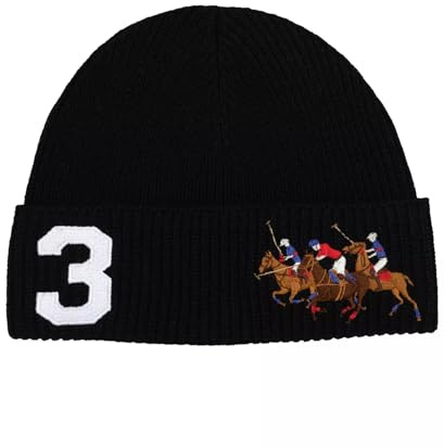POLO RALPH LAUREN Herren Polo Match Beanie, Polo Schwarz, Einheitsgröße