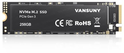 Vansuny 256GB NVMe M.2 Internal Solid State Drive PCIe 3.0 TLC M.2 SSD 3D NAND 2280 Speed up to 2800/2300MB/s Internal Solid State Hard Drive PCIe SSD