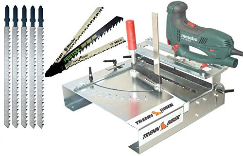 Bundle-Trenn-Biber 012L-5 + Bosch Metabo Festool and 5 Long Wood T-Shank Jigsaw Blades for Jigsaw saws as Laminate Cutter