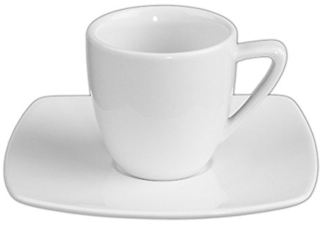 'Holst Porcelaine CF 001 FA4 Moka/Set à Expresso Conform 0,10 l avec FD 013, Blanc, 13 x 13 x 7 cm, 6 unités